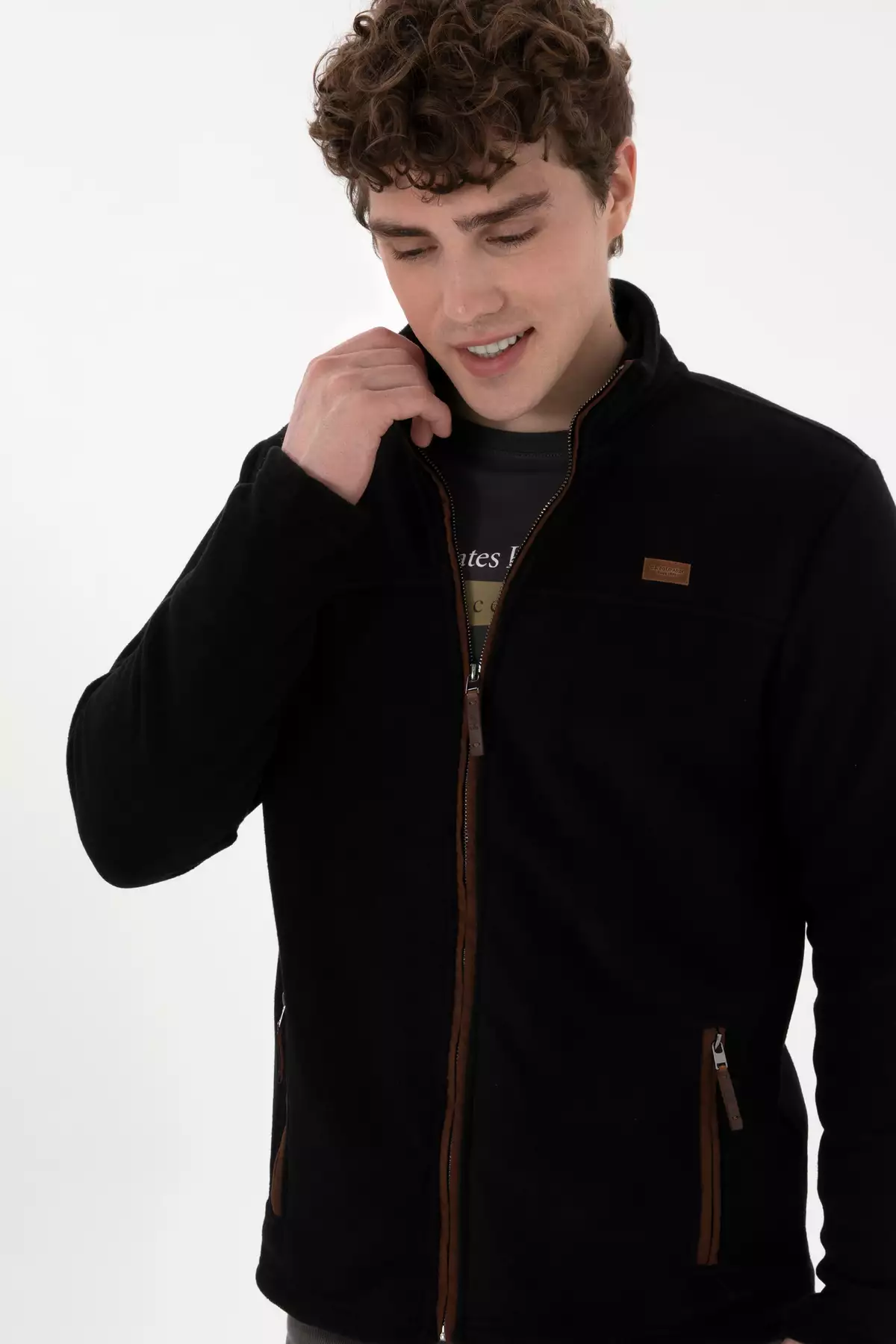 کازکت مردانه سیاه رنگ با بافت پشمی 50290594-VR046 برند U.S. Polo Assn. - 927790635