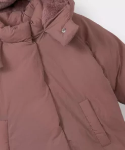 کاپشن پفی خزدار با کلاه و جیب دخترانه مدل C5301A525AU برند Defacto - 982365101