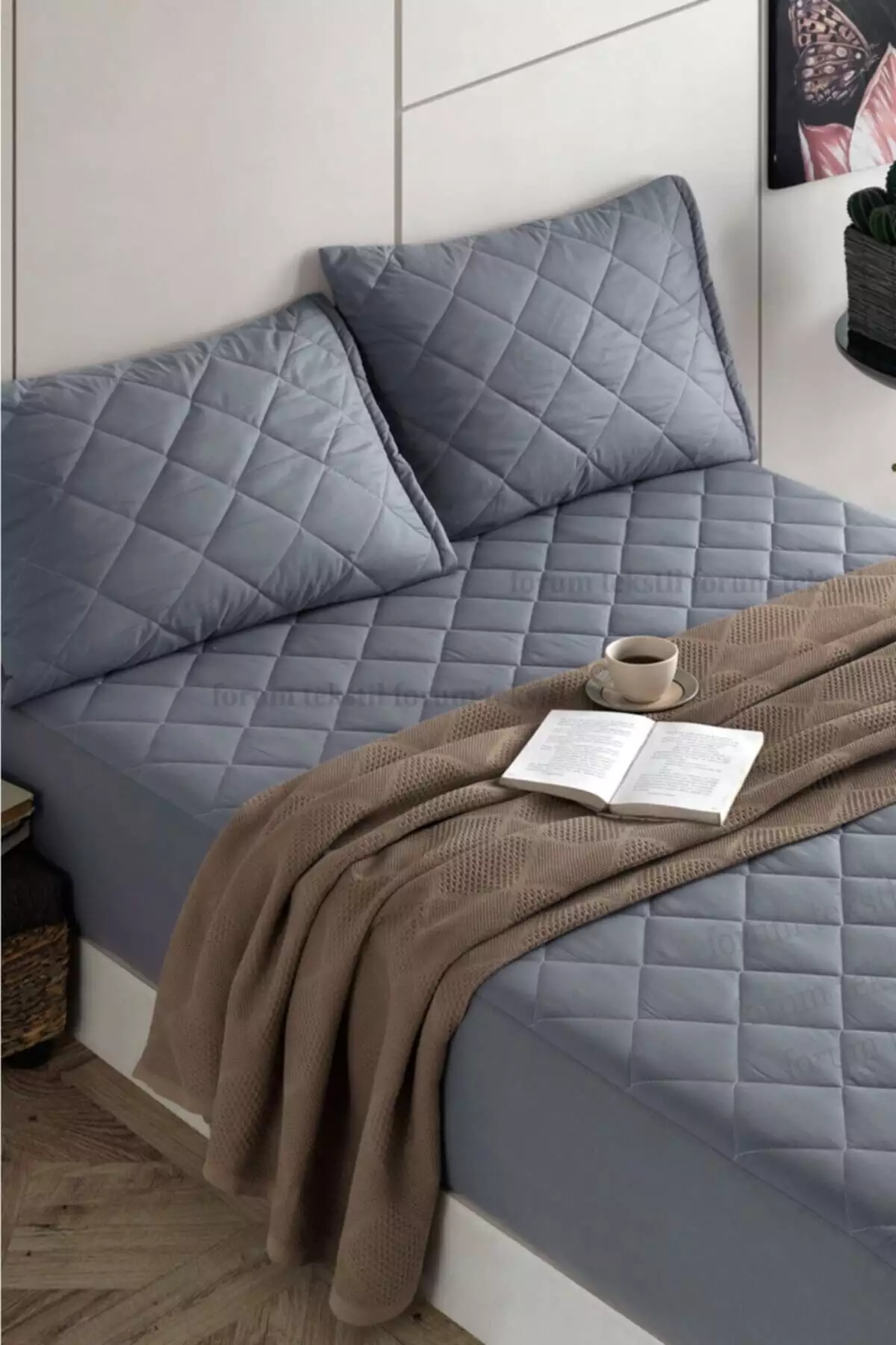 محافظ تشک ضد آب کاپیتونه از الیاف 100% پنبه - مناسب برای تخت خواب یک نفره، دو نفره و تخت خواب بزرگ برند Formeya - 92876225