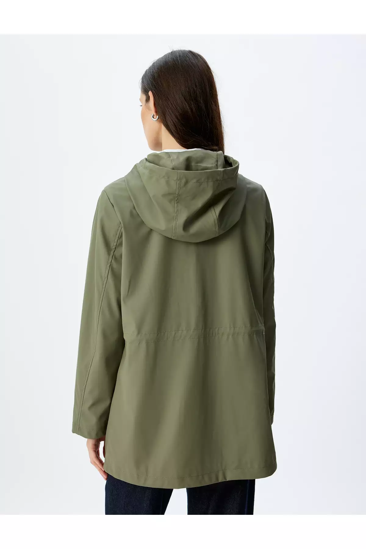 بارانی کاپشندار با کمر و جیب زیپدار برند Koton - 867587513