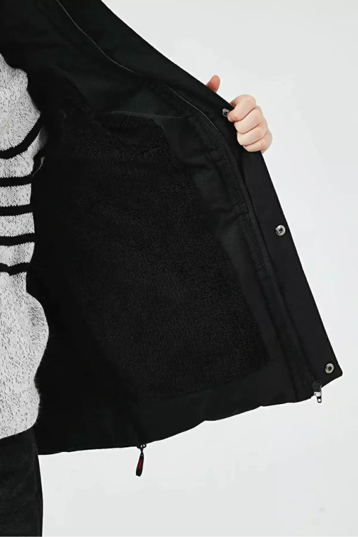 کاپشن پسرانه با کلاهی قابل جدا شدن و آستر پشمی خزدار برند FREE ARSLAN COLLECTİON - 992298832