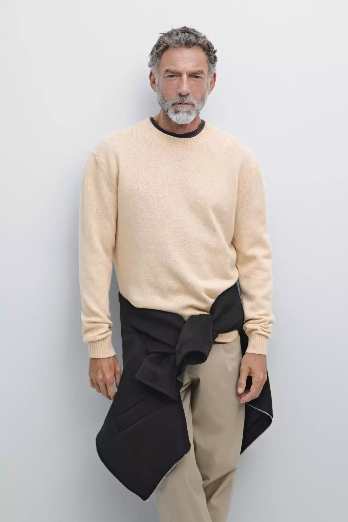 پالتوی یقه دوچرخهای با ترکیب پشم برند Massimo Dutti - 991313597