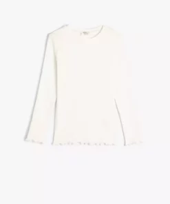 تیشرت آستین بلند یقه گرد رباندار پنبهای برند Koton - 838462990