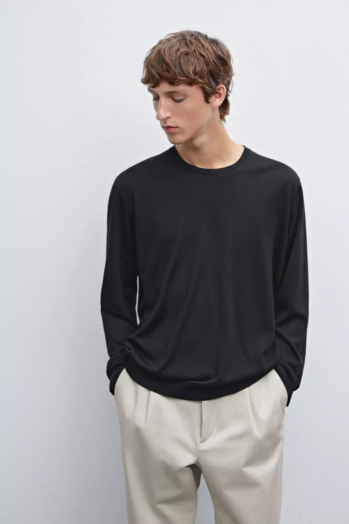 ژاکت بافتنی از 100٪ پشم مریدنوس برند Massimo Dutti - 943650731