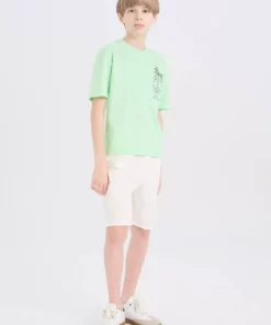 تیشرت مردانه بچهگانه با یقه گرد، آستین کوتاه و طرحدار، با اندازه بزرگ و گشاد مدل B6165A825SM برند Defacto - 922227914