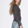 پلیور بافت ریب و پشمی برند Massimo Dutti - 959427664