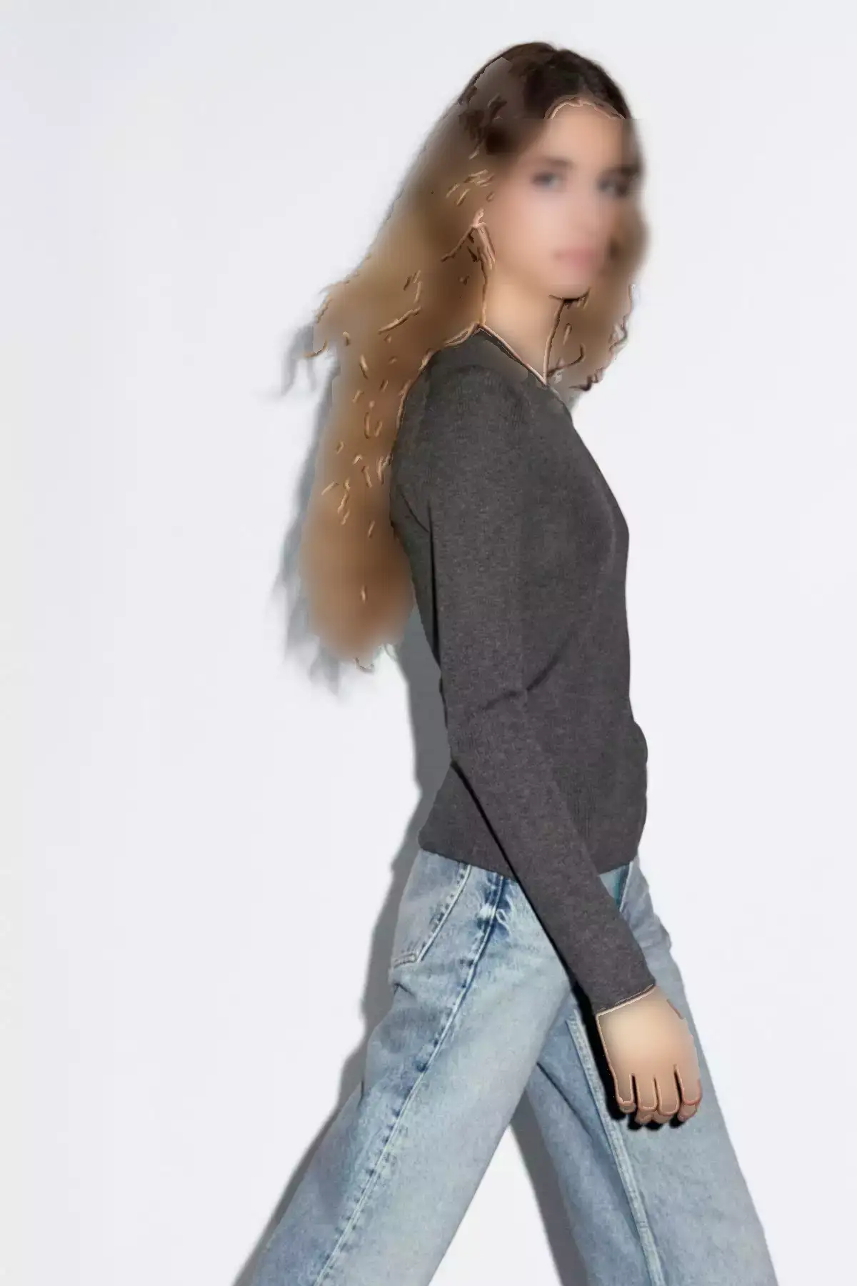پلیور بافت ریب و پشمی برند Massimo Dutti - 959427664