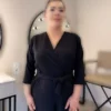 سرهمی مشکی با یقه کراواتی سایز بزرگ برند garajmood - 896644740