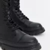 چکمه مردانه چرمی با بندی LCWK برند LC Waikiki - 891040972