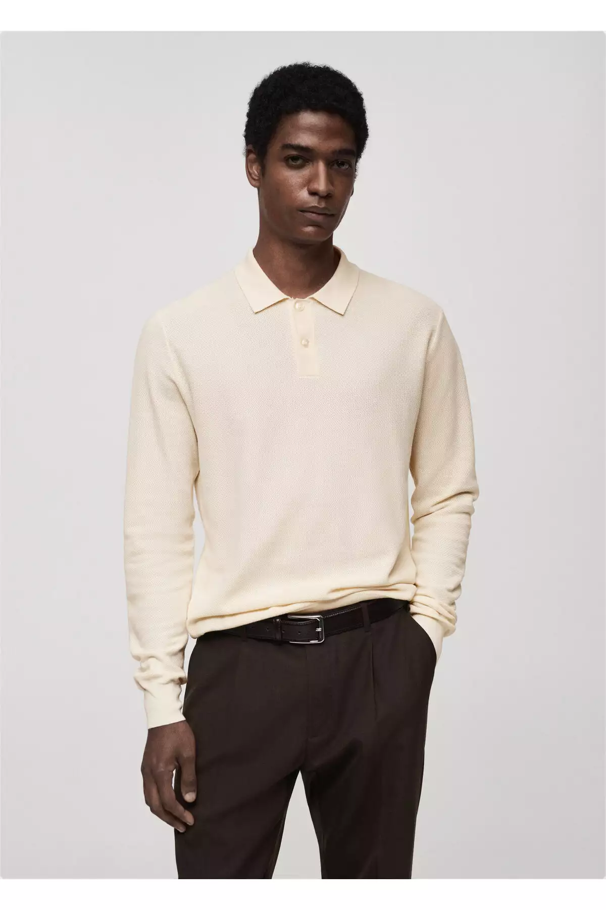 کاپشن مردانه رنگ سفید شکسته 87010601 برند MANGO - 924137755