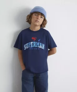 تیشرت آبی تیره با طرح سوپرمن - طراحی آزاد و راحت 6610380-70720 برند Mavi - 958018667