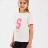 تیشرت گرافیکی بزرگ دخترانه رنگ سفید مدل SK2510016-102 برند Skechers - 928427653