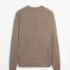 کت های کشباف با یقه گرد و طرح ملانژ برند Massimo Dutti - 991334061