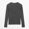 پلیور بافت ریب و پشمی برند Massimo Dutti - 959427664