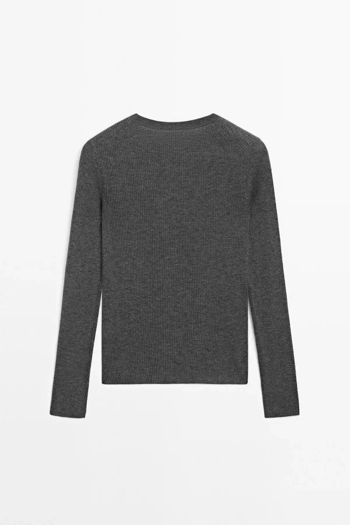 پلیور بافت ریب و پشمی برند Massimo Dutti - 959427664