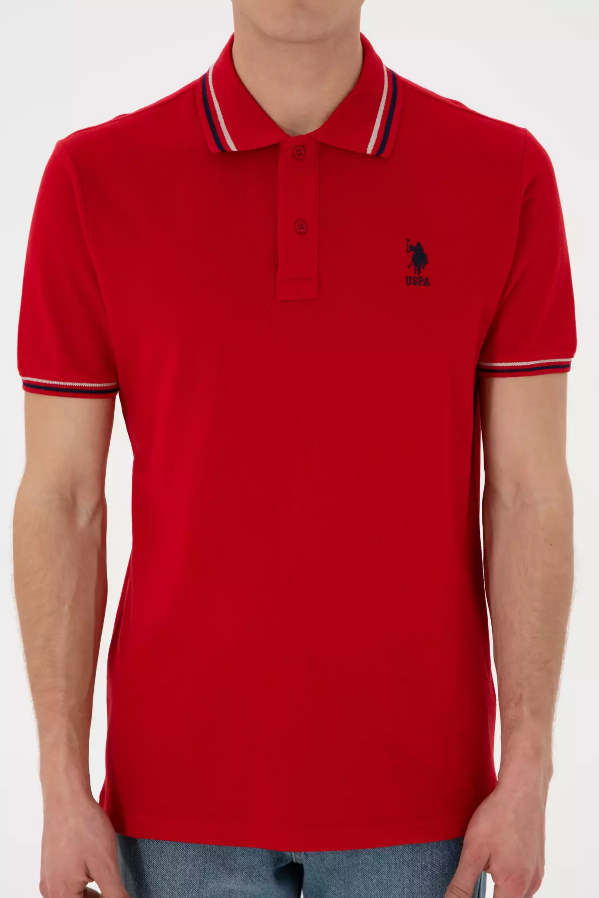 پولو یقه دار مردانه مدل رگولر فیت رنگ قرمز تیشرت پایه 50306011-VR030 برند U.S. Polo Assn. - 928101153