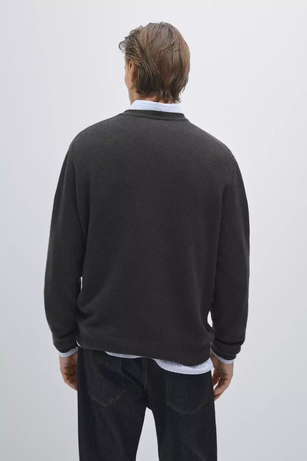 ژاکت بافتنی یقه دوچرخهای با ترکیب پشم یونی برند Massimo Dutti - 991305354