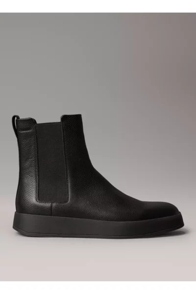 چکمه مردانه سیاه هایبرید کاپ چلسی چرم برند Calvin Klein - 1018239569