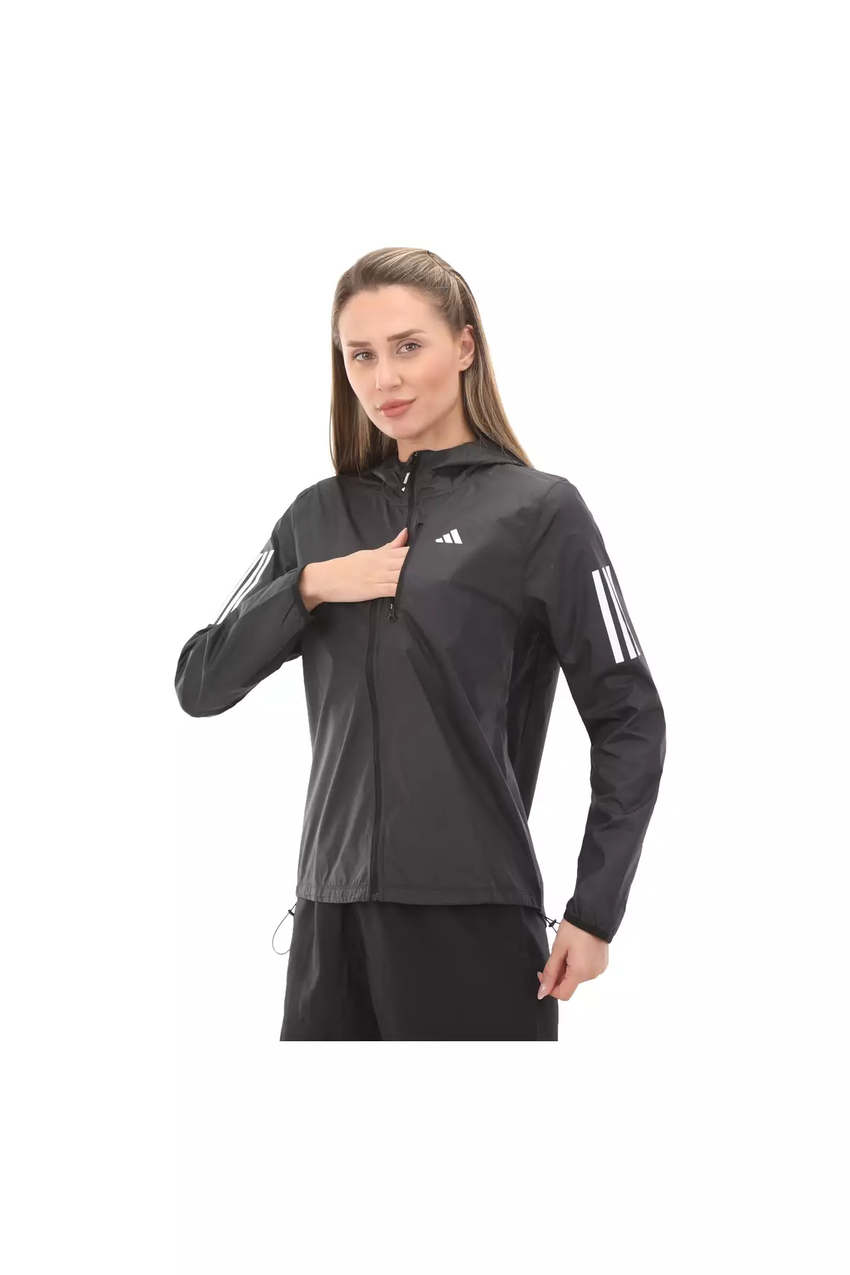 کد IN1576-K، ژاکت زنانه بارانی-بادگیر رنگ مشکی. برند adidas - 800342948