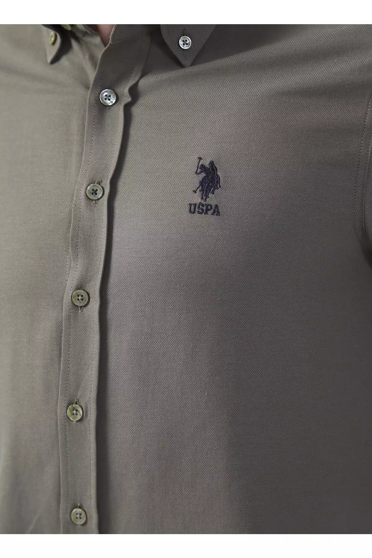 پیراهن مردانه سبز با یقه دکمهای Nova022k برند U.S. Polo Assn. - 364696890