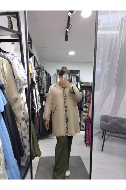 کاپشن بزرگ سایز باندینگ - قهوه‌ای برند aysen - 996646329