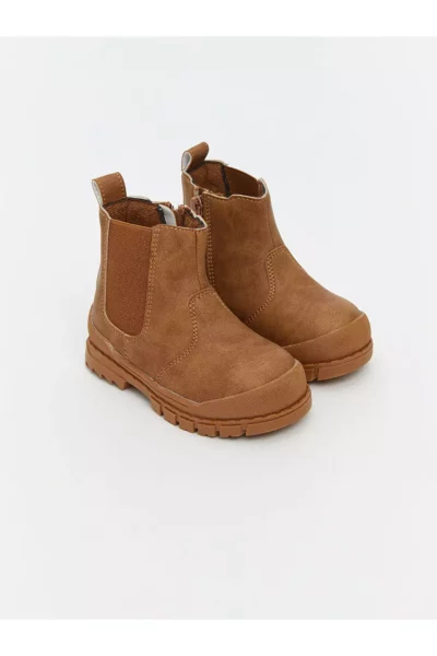 چکمه نوزاد پسر به رنگ قهوه‌ای سوئدی برند LC Waikiki - 982400108