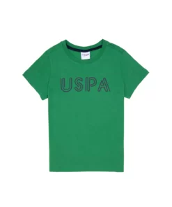 تیشرت پایه سبز رنگ یقه گرد برای پسر بچهها 50306483-VR054 برند U.S. Polo Assn. - 892731592