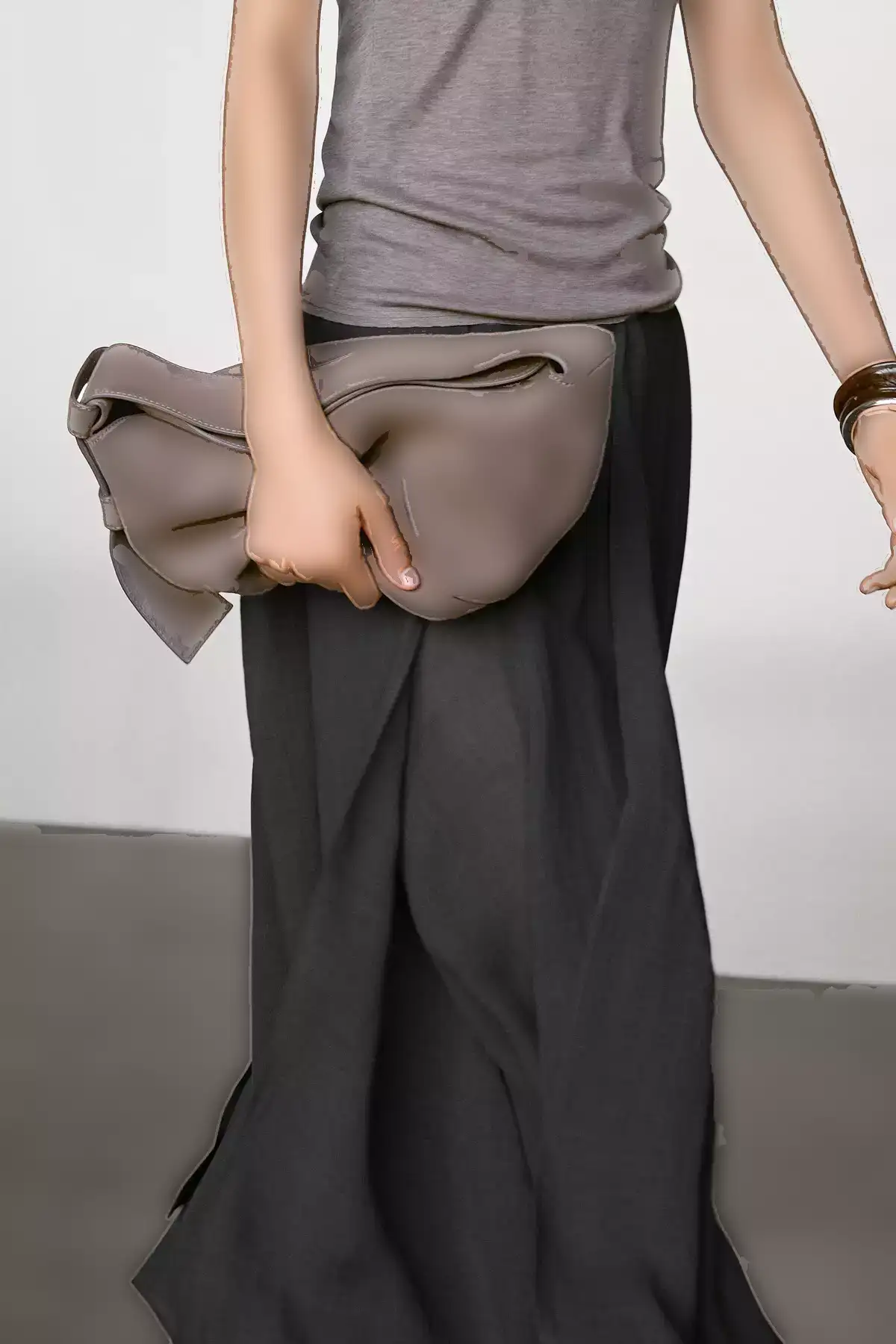 دامن بلند و دکلته چیندار برند Massimo Dutti - 944705649