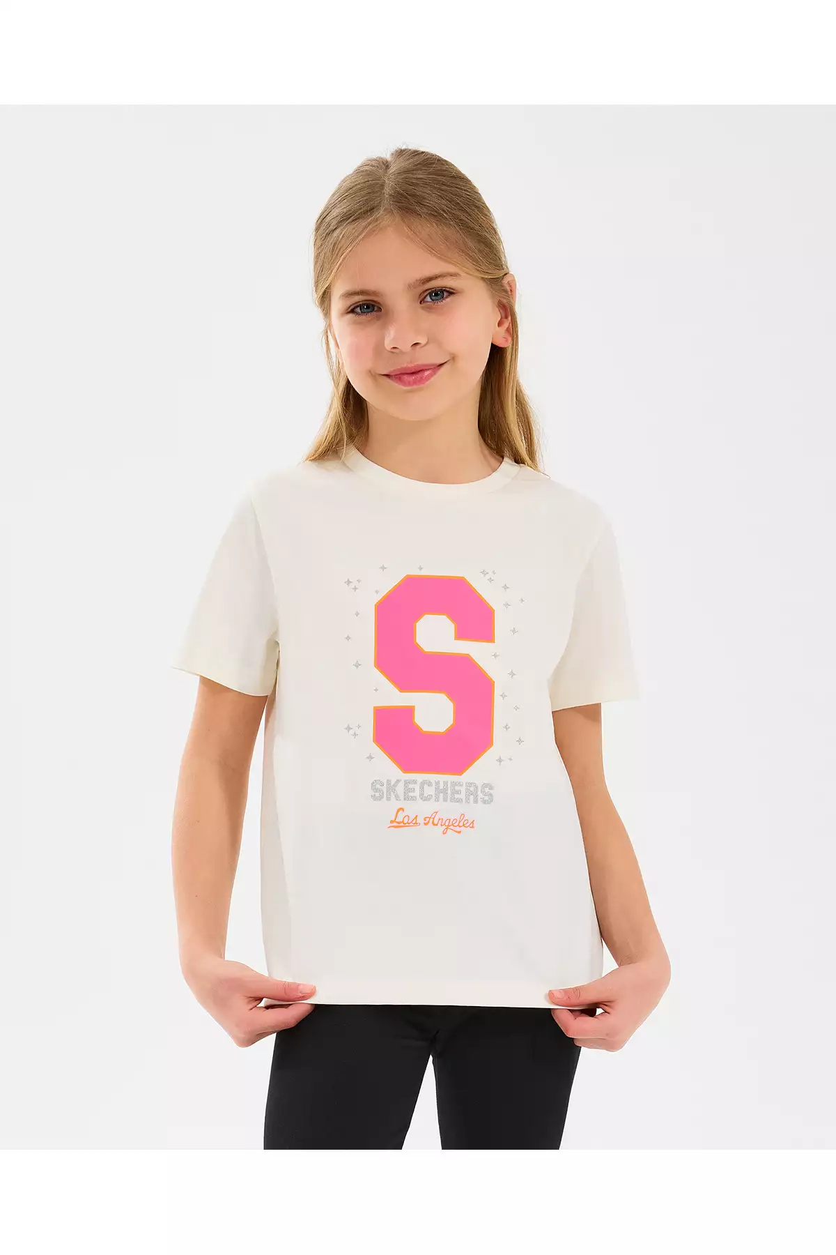 تیشرت گرافیکی بزرگ دخترانه رنگ سفید مدل SK2510016-102 برند Skechers - 928427653