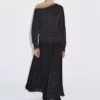 دامن با چینهای بلند برند Massimo Dutti - 984744487
