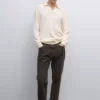 پولوشرت یقه وی و ژاکت یقه polo برند Massimo Dutti - 954094289