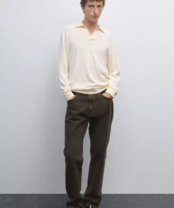 پولوشرت یقه وی و ژاکت یقه polo برند Massimo Dutti - 954094289