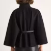 پانچو با جزئیات دکمه طلایی و کمربند زنانه 2712 60261570 برند Bianco Lucci - 984783829