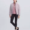 کاپشن زنانه نازک یقه دار والورید کد S212273-506 رنگ صورتی برند Skechers - 355434940