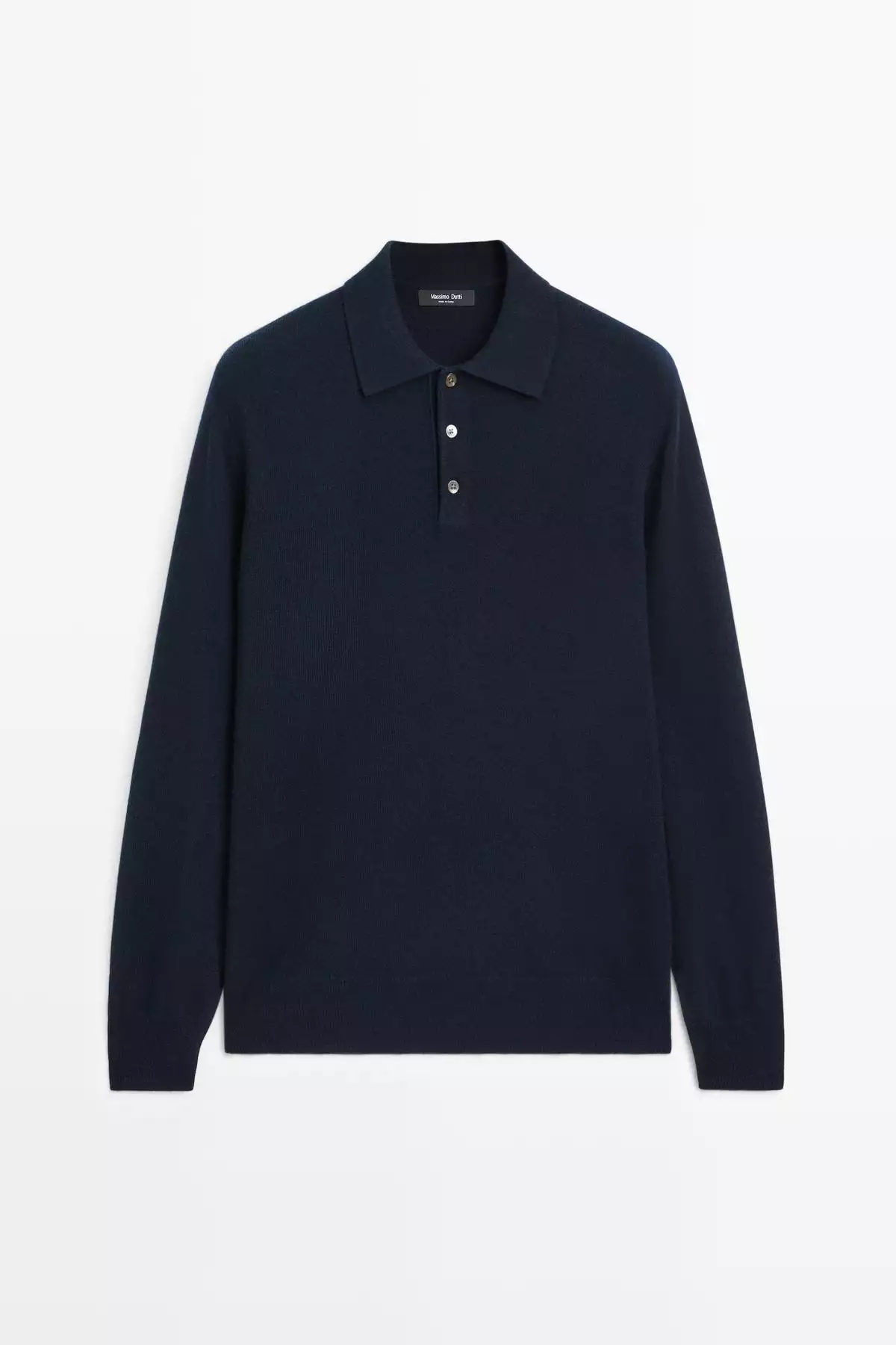 پولویی یقهدار با بافت ترکیبی پشم یونی برند Massimo Dutti - 984763911