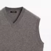 سوئتر V یقه با ترکیب پشم برند Massimo Dutti - 991330758