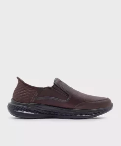 کفش کژوال مردانه اسلید-کوپر با ترکیب چرم 205237 RDBR برند Skechers - 1036259650