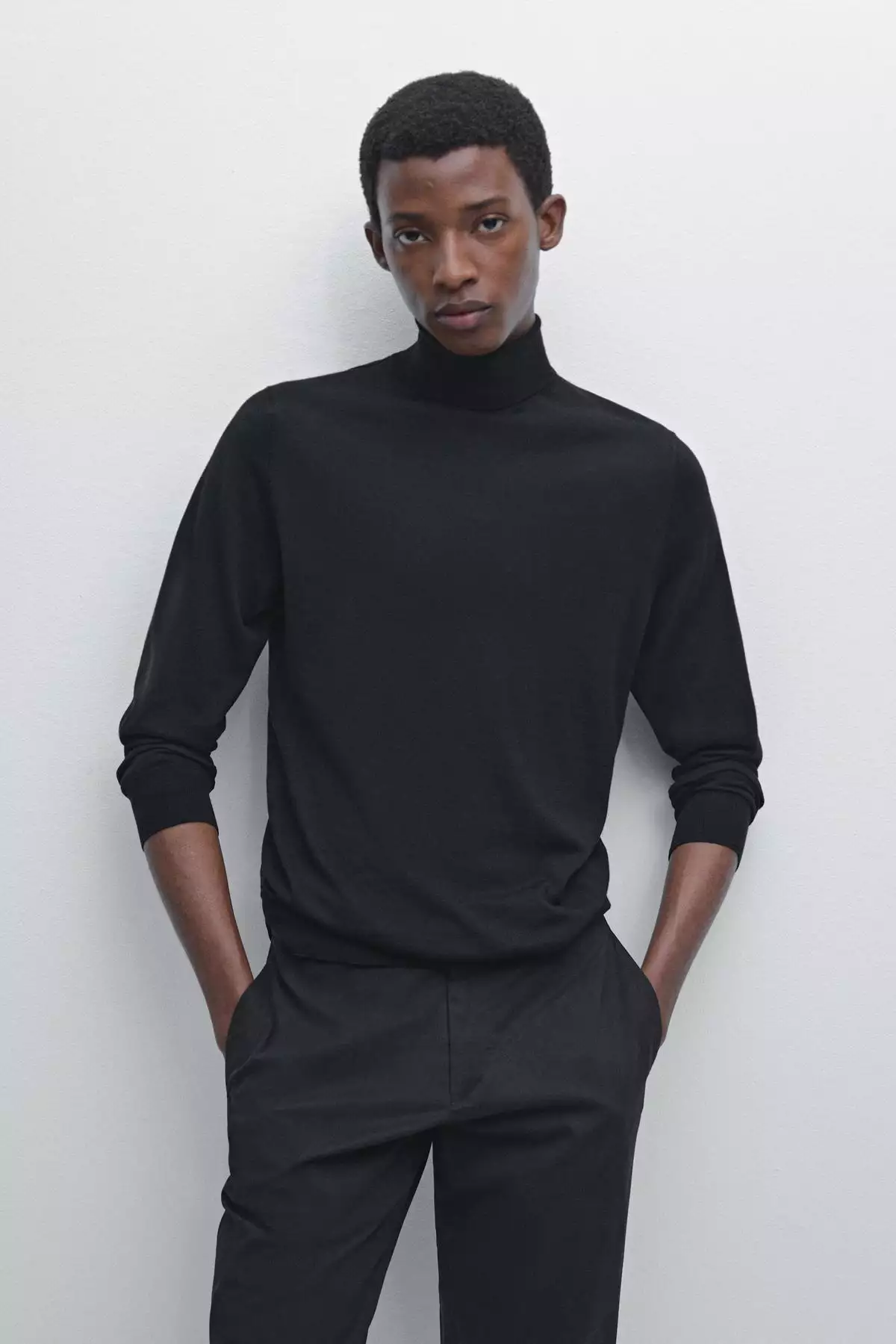 کاپشن بافتنی یقه ایستاده از ترکیب پشم یخالی برند Massimo Dutti - 982461467