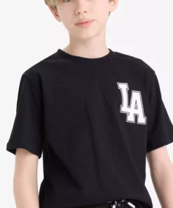 تیشرت کوتاهدست با یقه دوچرخه برای کودک پسر، مدل F2573A825SM برند Defacto - 926706144