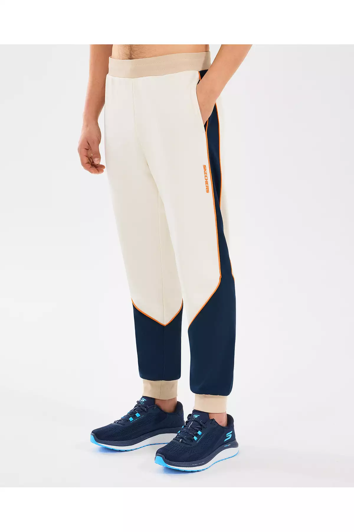 شلوار جوراب فلیس مردانه M Diagonal Lw رنگ سفید روشن مدل S2510037-102 برند Skechers - 924579075