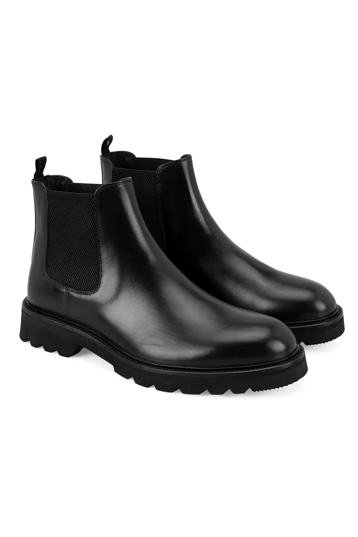 چکمه چرم مردانه مشکی گج با کفی لاستیکی برند Desa - 859185187