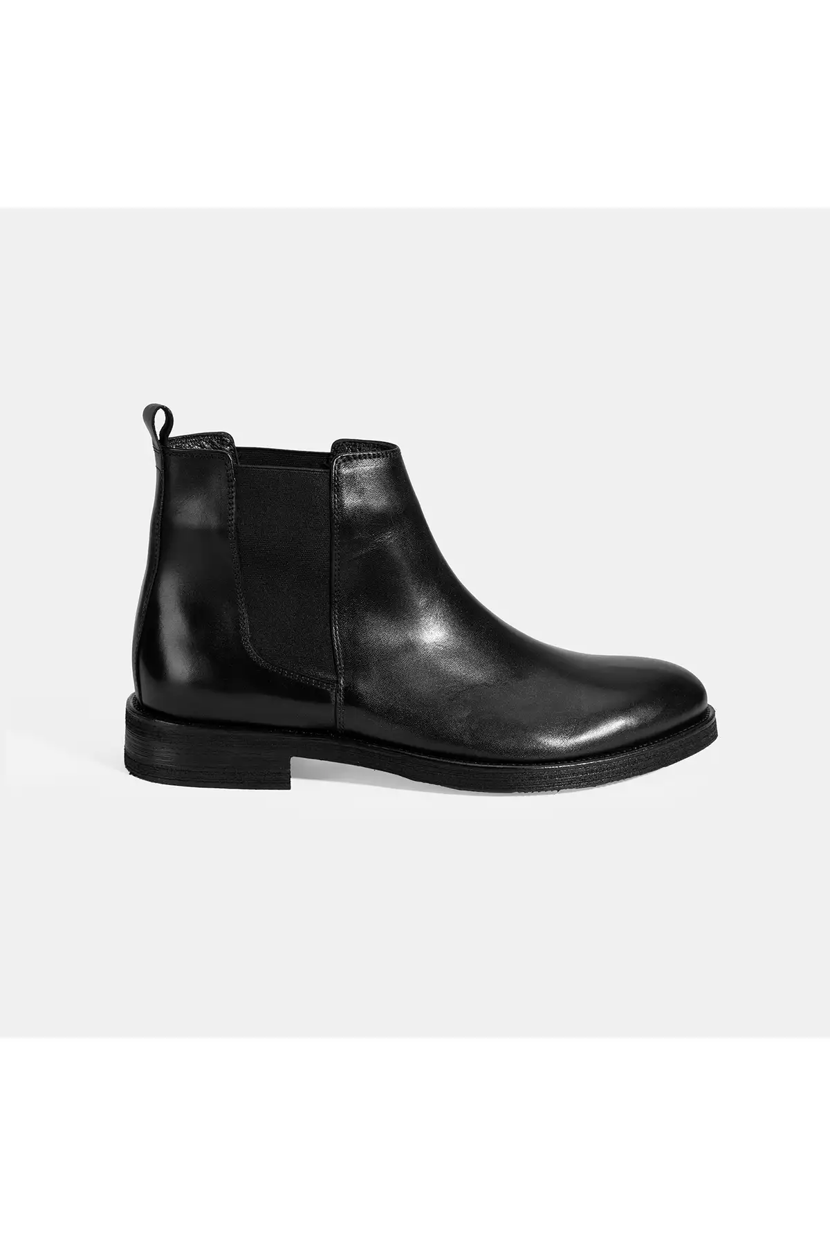 چکمه چرمی مشکی مردانه با جزئیات لاستیکی برند Desa - 990035723