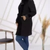 کاپشن زنانه مشکی سایز بزرگ ۱۰۸۱ برند KARAMEŞE - 220218434