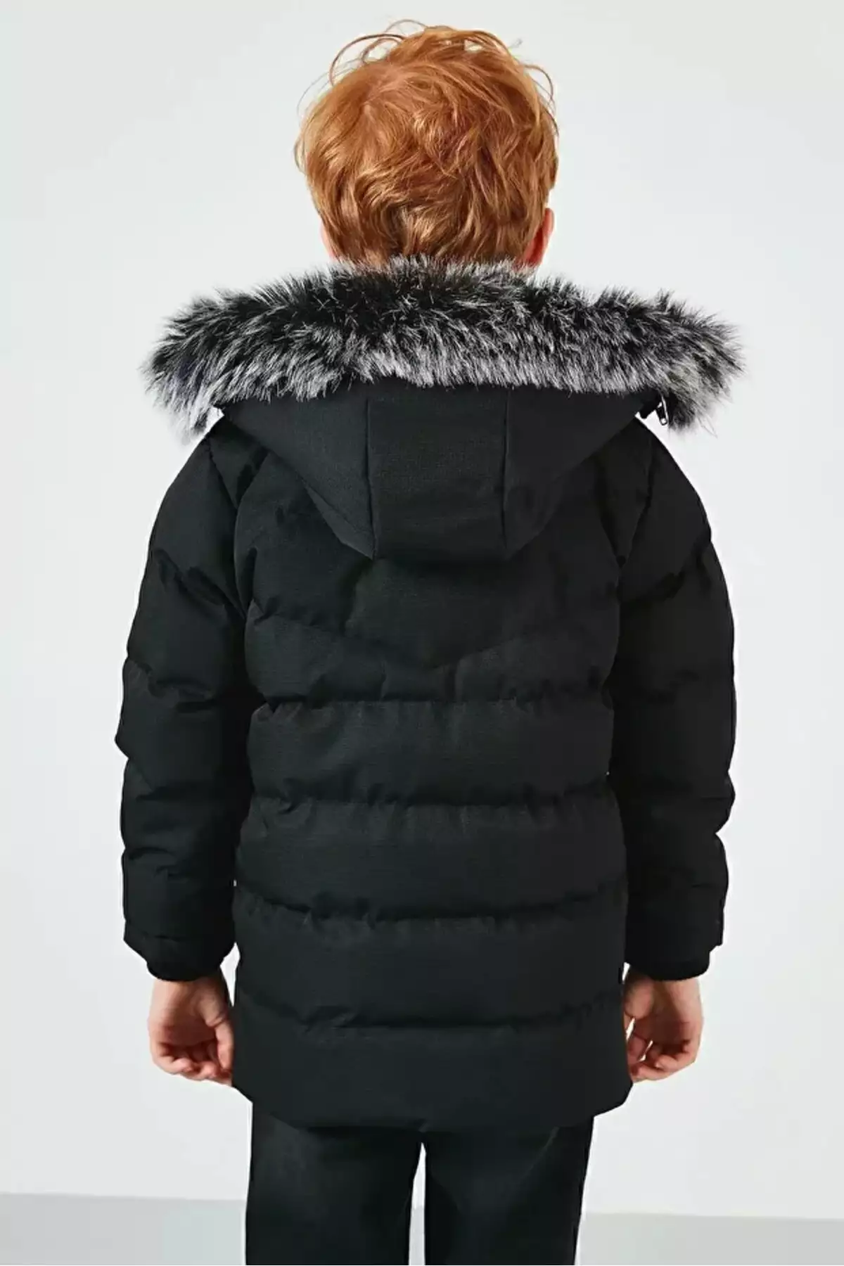 کاپشن پسرانه با کلاهی قابل جدا شدن و آستر پشمی خزدار برند FREE ARSLAN COLLECTİON - 992298832