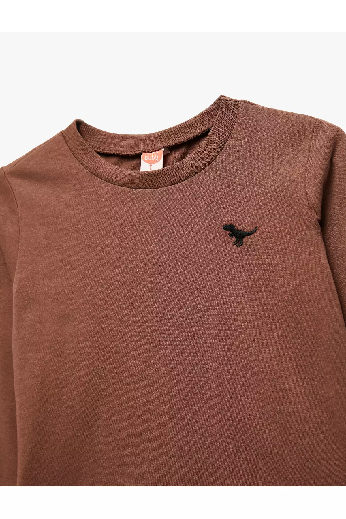 تیشرت پنبهای یقه گرد آستین بلند با نقوش دایناسور برند Koton - 955318576