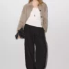 کوتاه پالتوی پشمی دکمهدار برند Massimo Dutti - 944522213