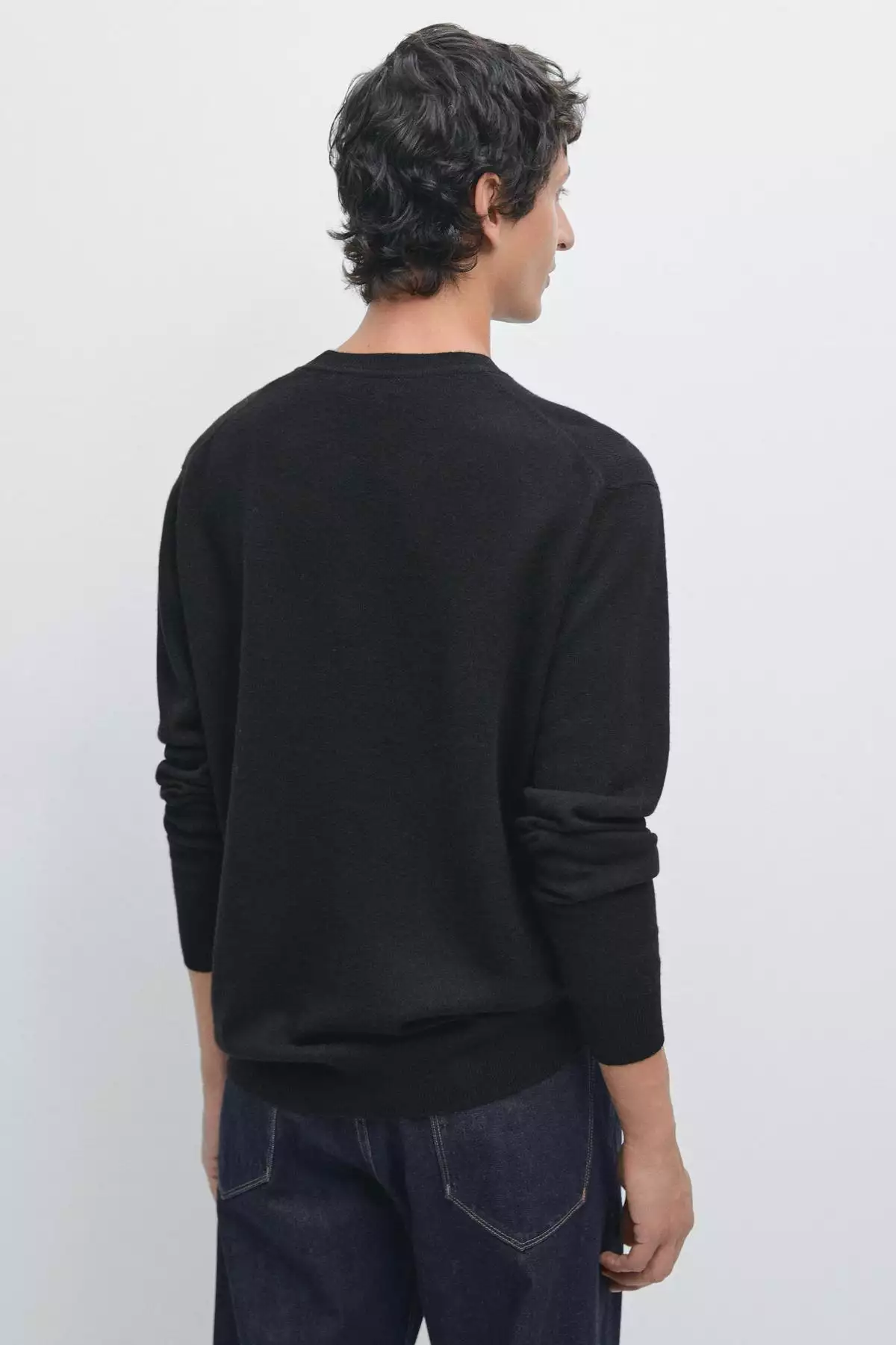ژاکت یقه دوچرخهای با ترکیب پشم یوازن برند Massimo Dutti - 1027672015