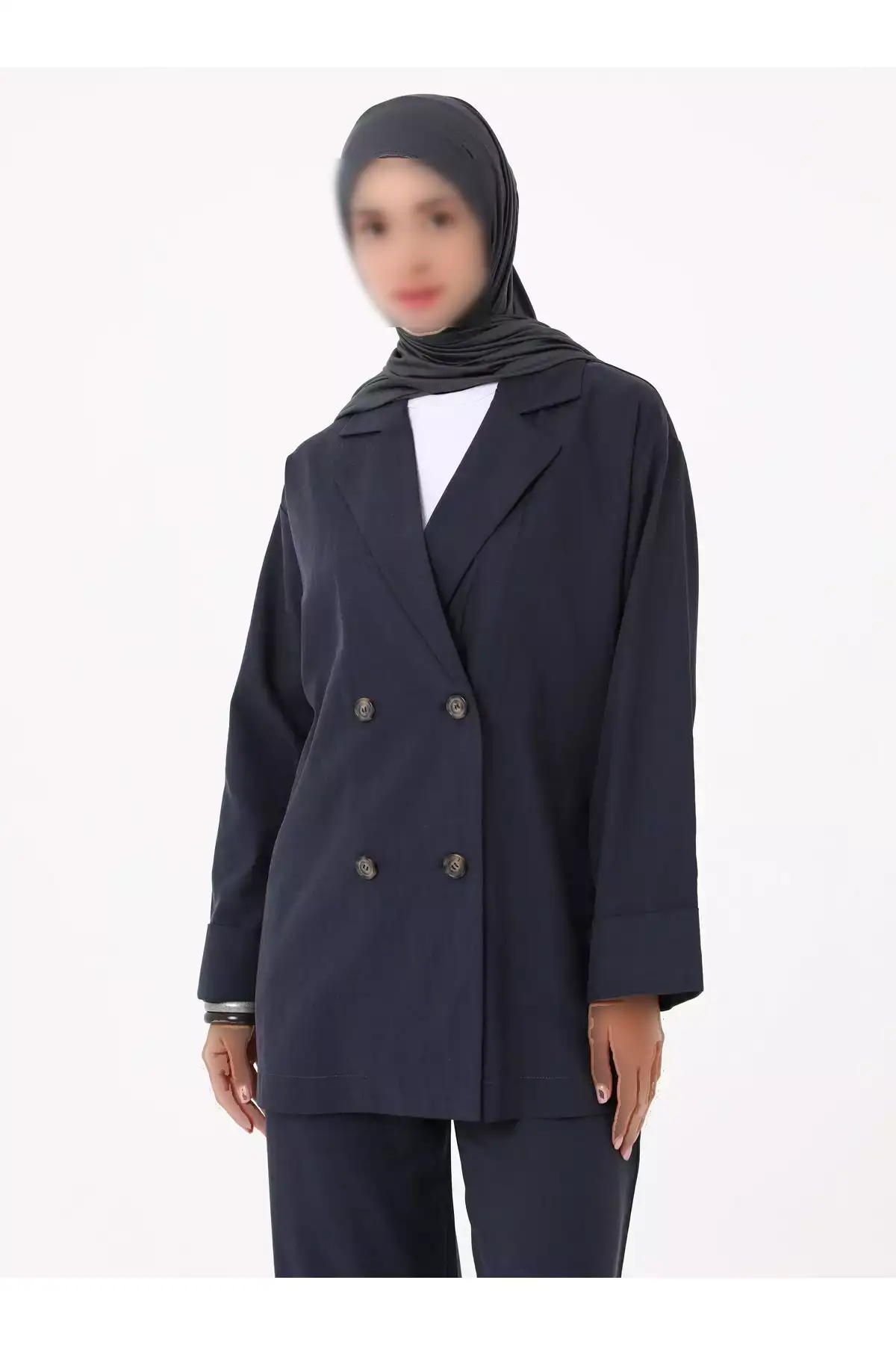 ست Jacket و شلوار نرم و راحت - رنگ سرمهای - برند Refka - 963076088
