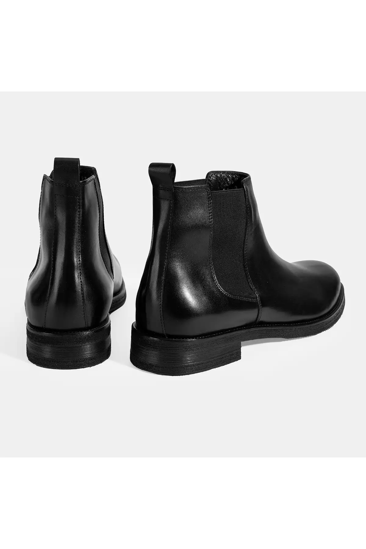 چکمه چرمی مشکی مردانه با جزئیات لاستیکی برند Desa - 990035723