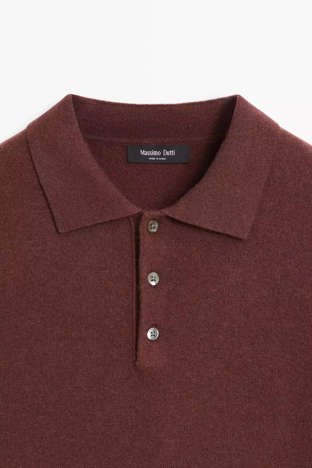 پلیور یقهگرد پشمی ترکیبی برند Massimo Dutti - 985437194